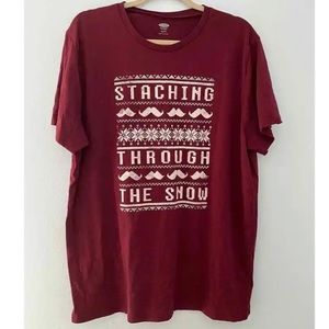 Stashing Through The Snow Funny Holiday T-shirt Christmas ugly sweater tee